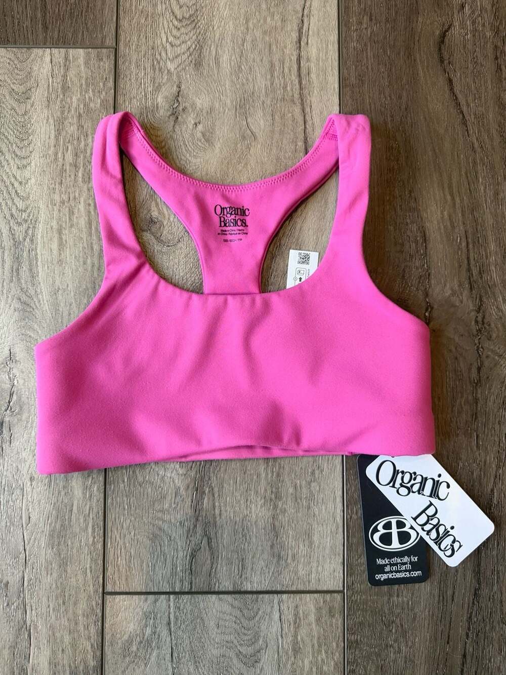 Organic Basics Active Racer Back Bra In Pink XXS